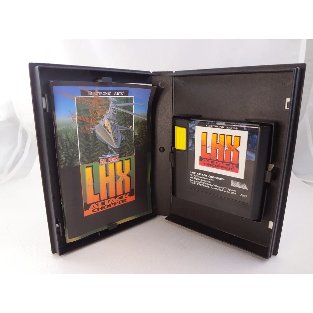 LHX Attack Chopper (Sega Genesis, 1992) Authentic Game Cartridge, CIB Complete